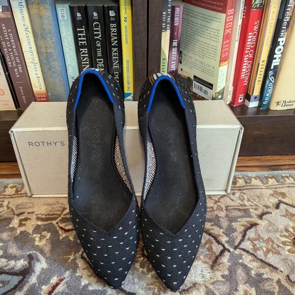 Rothy's Shoes - Rothy's The Point in Tuxedo Dot - Size 10.5